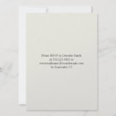 Invitation Cream Tan Damask Swirls Post Mariage (Dos)