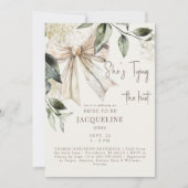 Invitation Cream Tying Knot Bow Wedding shower (Devant)
