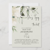 Invitation Cream Tying Knot Hydrangeas Fête des mariées (Devant)