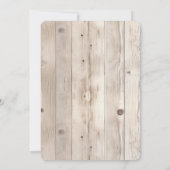 Invitation Cream White Bois Douche nuptiale (Dos)