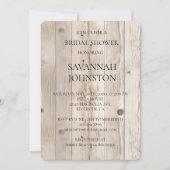 Invitation Cream White Bois Douche nuptiale (Devant)