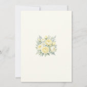 Invitation Crean Yellow Peony Rose Floral Arch Mariage (Dos)