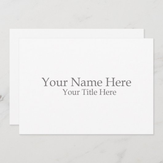 Invitation Create Your Own (Devant / Derrière)