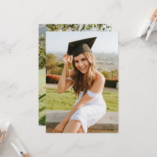 Invitation Create Your Own Custom Graduate 2 Photo (Devant/Arrière en situation)