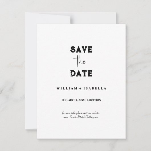 Invitation Create your own save the date cards (Devant)