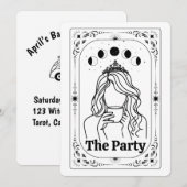 Invitation Create Your Own Tarot Mystic Celestial Moon Magic (Devant / Derrière)