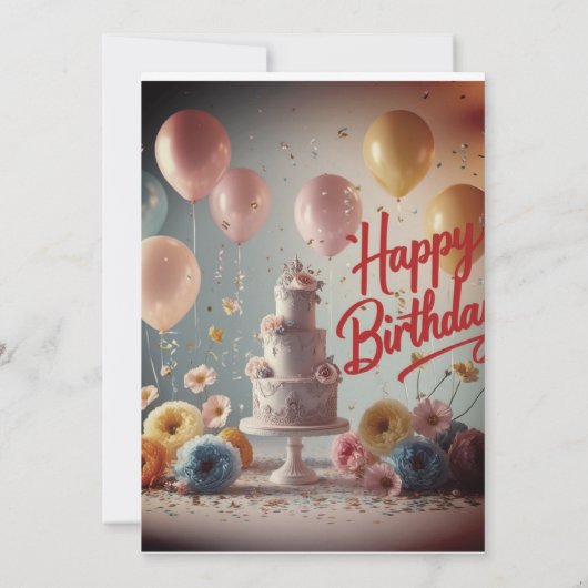 Invitation Création d'anniversaire (Dos)