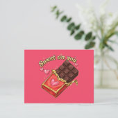 Invitation Création de Saint-Valentin au chocolat douce pour (Debout devant)