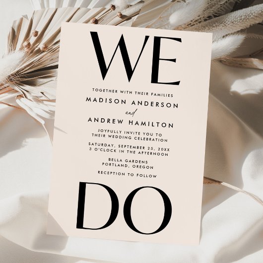 Invitation Création de typographie moderne Gras Nous faisons 