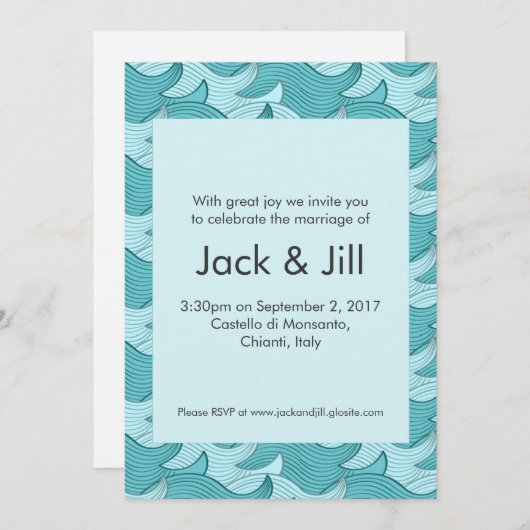 Invitation Création de vagues (Devant / Derrière)