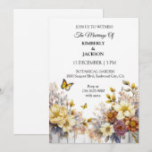 Invitation Création Florale Élégante (Devant / Derrière)