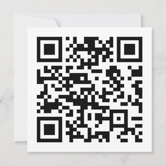 Invitation Création instantanée de code QR (en entrant votre  (Devant)