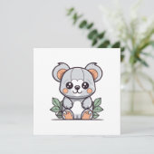Invitation Création Kawaii Magic Koala Vector (Debout devant)