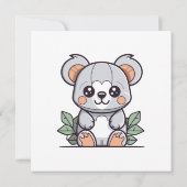 Invitation Création Kawaii Magic Koala Vector (Dos)