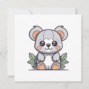 Invitation Création Kawaii Magic Koala Vector