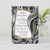 Invitation Creative Black and White Seamless Abstraction (Debout devant)