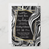 Invitation Creative Black and White Seamless Abstraction (Devant)