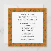 Invitation créative de Thanksgiving (Dos)