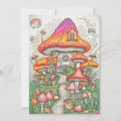 Invitation Creative Mushroom Dwelling Art Anniversaire (Dos)