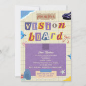 Invitation Creative Scrapbook Vision Board Girls Night Party (Devant)