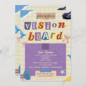 Invitation Creative Scrapbook Vision Board Girls Night Party (Devant / Derrière)
