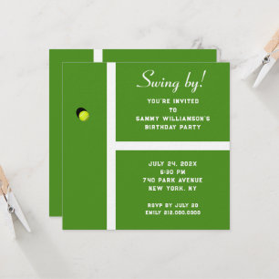 Invitation Creative Tennis Party