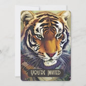 Invitation Creative Tiger avec code QR (Devant)
