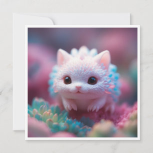 Invitation Créature Fantastique Mignonne Kawaii Animal de Com
