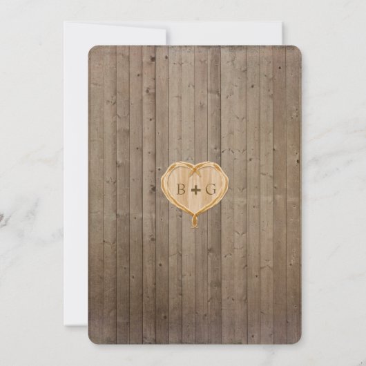 Invitation Créatures animales boisées, renard n vignes Mariag (Dos)