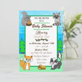 Invitation Créatures de la forêt Animaux de la forêt Baby Sho (Debout devant)