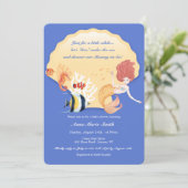 Invitation Créatures du Baby shower marin (Debout devant)
