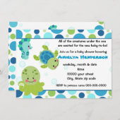 Invitation créatures marines sous l'invitation de la mer (Devant / Derrière)