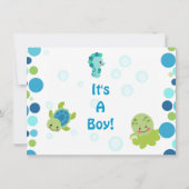 Invitation créatures marines sous l'invitation de la mer (Dos)