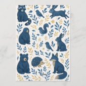 Invitation Créatures Mignonnes de la Forêt | Baby Shower Rust (Dos)