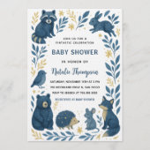 Invitation Créatures Mignonnes de la Forêt | Baby Shower Rust (Devant)
