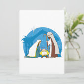 Invitation Crèche avec Marie Joseph et l'Enfant Jésus (Debout devant)