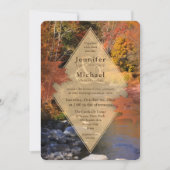 Invitation Creekside woods érable feuille mariage d'automne (Devant)