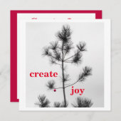 Invitation Créer Joie Noël Vacances Pine Tree Ornament (Devant / Derrière)