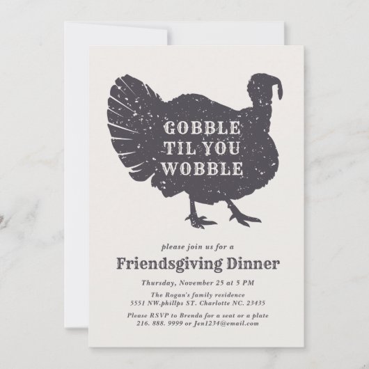 Invitation Créer Un Slogan Personnalisé Convivial Thanksgivin (Devant)