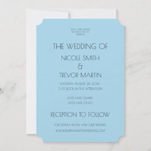 Invitation Créer votre propre - Bleu (Devant)