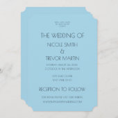 Invitation Créer votre propre - Bleu (Devant / Derrière)