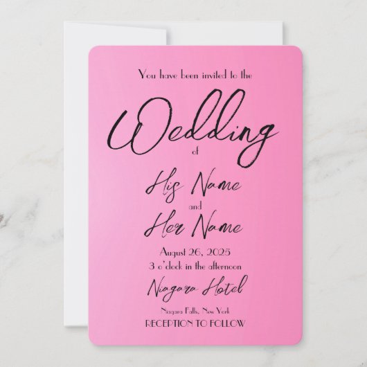 Invitation Créer votre propre Mariage (Devant)