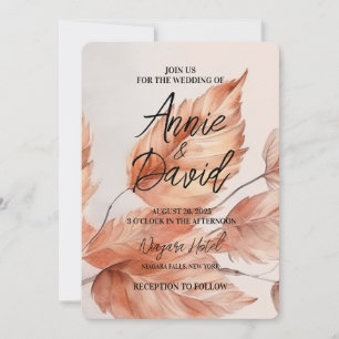 Invitation Créer votre propre Mariage de feuilles d'automne p