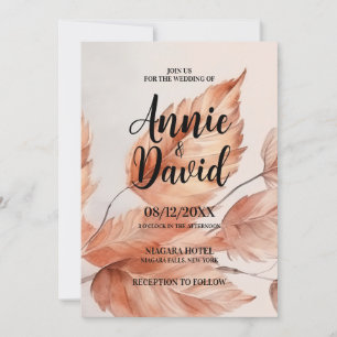 Invitation Créer votre propre Mariage de feuilles d'automne p