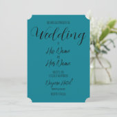 Invitation Créer votre propre Mariage Turquoise (Debout devant)