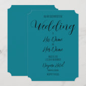 Invitation Créer votre propre Mariage Turquoise (Devant / Derrière)