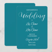 Invitation Créer votre propre Mariage Turquoise (Devant / Derrière)