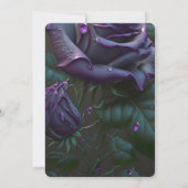 Invitation Créer votre propre Rose profond violet Closeuse (Dos)
