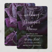 Invitation Créer votre propre Rose violet foncé Closeuse (Devant / Derrière)