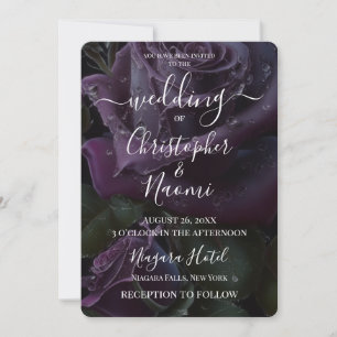 Invitation Créer votre propre Rose violet foncé Closeuse